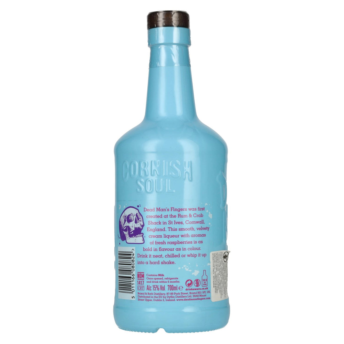 Liqueur de tequila à la crème « Dead Man's Fingers » à la framboise bleue, 15 % vol., 0,7 l