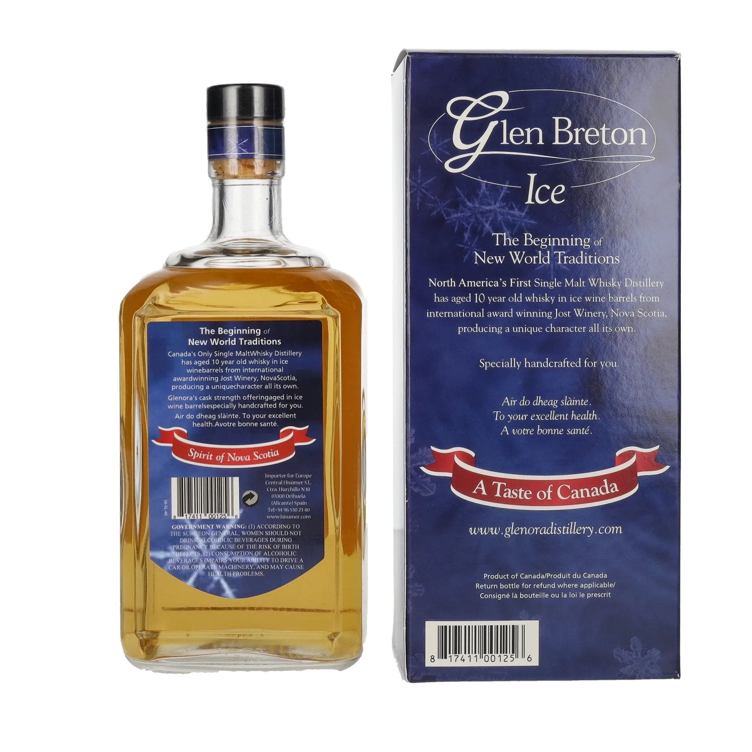 Glen Breton Ice 10 Years Old Aged in Icewine Barrels 40% Vol. 0,7l in gift box