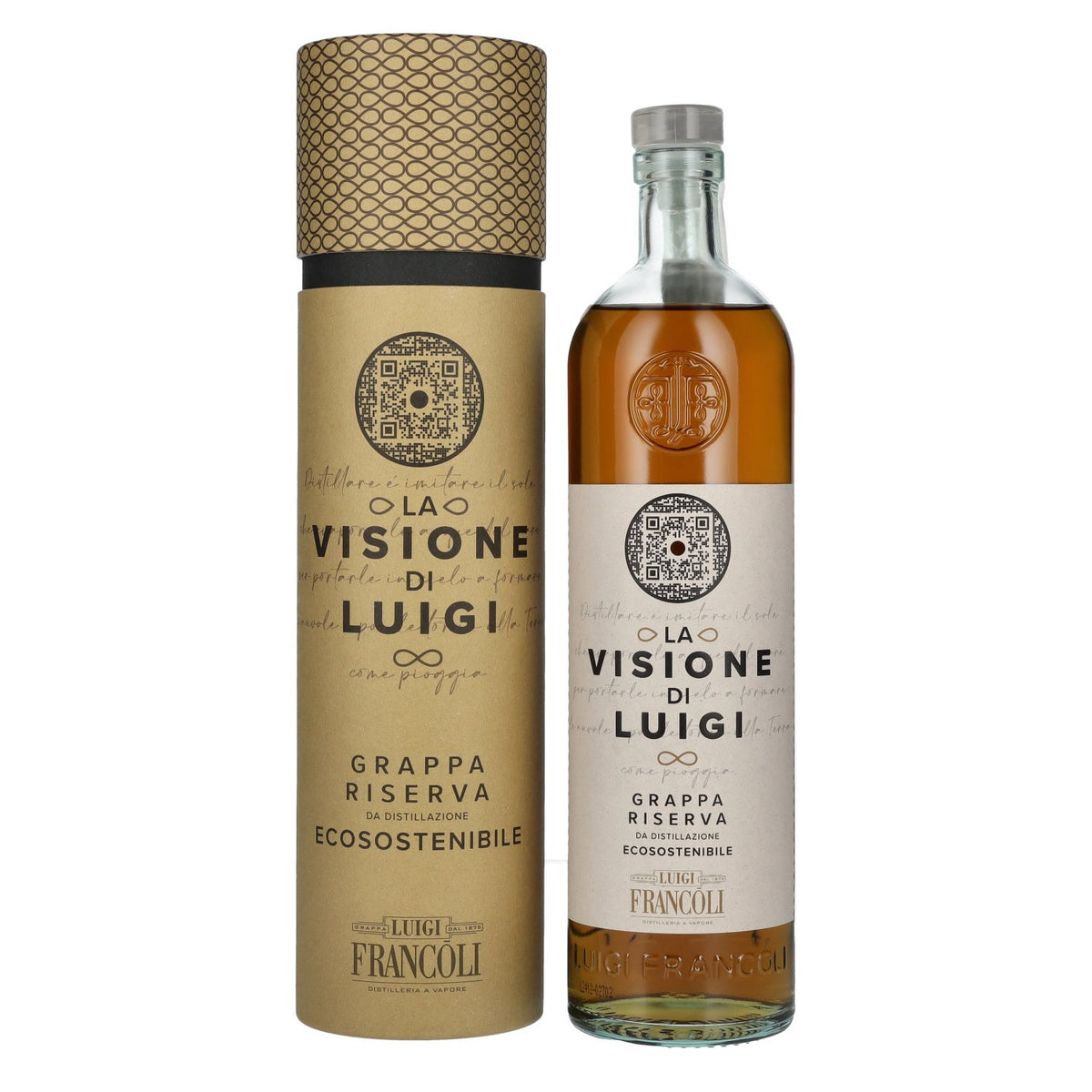 Luigi Francoli Grappa Riserva La Visione di Luigi 40% vol. 0,7 l in geschenkverpakking