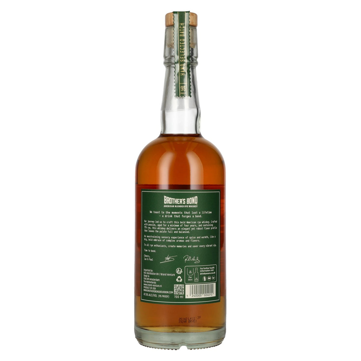 Brother's Bond American Blended Rye Whisky Batch No. 0003 47.5% ABV 0.7l