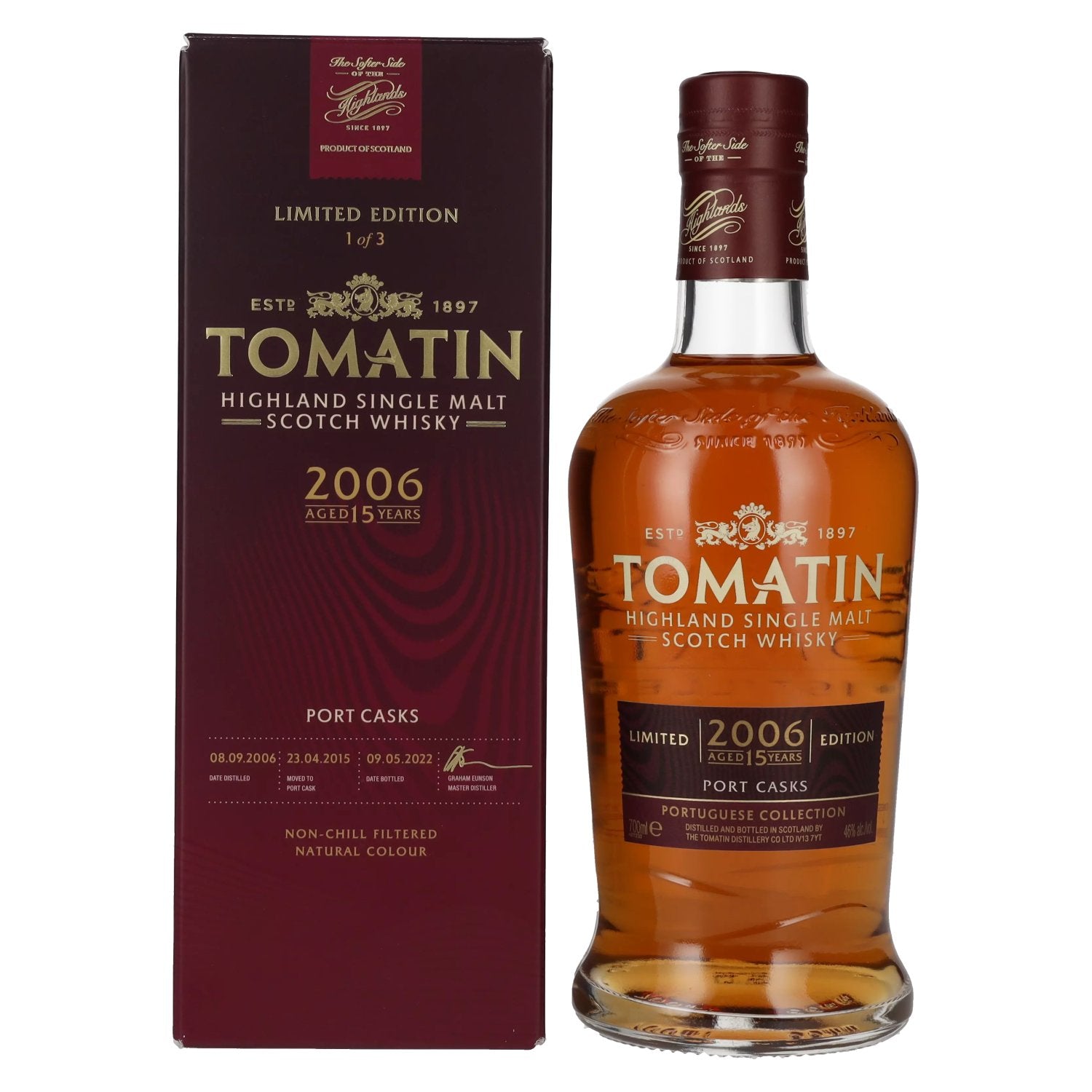 Tomatin 15 Years Old Portuguese Collection PORT CASKS 2006 46% Vol. 0,7l in Geschenkbox