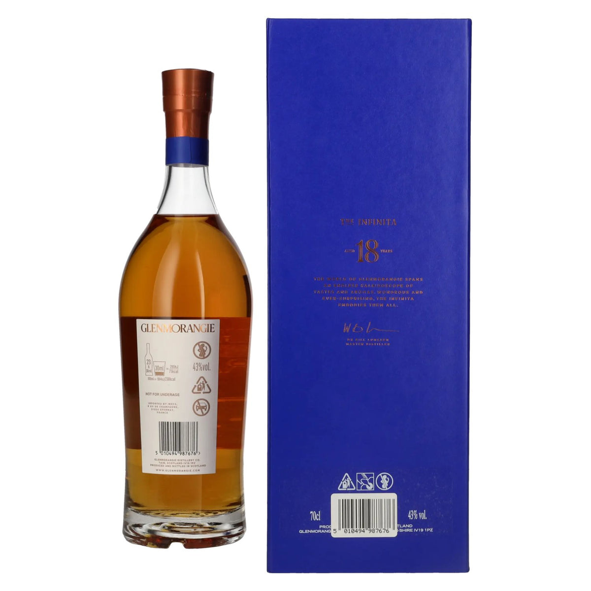 Glenmorangie 18 Years Old THE INFINITA Highland Single Malt 43% ABV 0.7l in a gift box