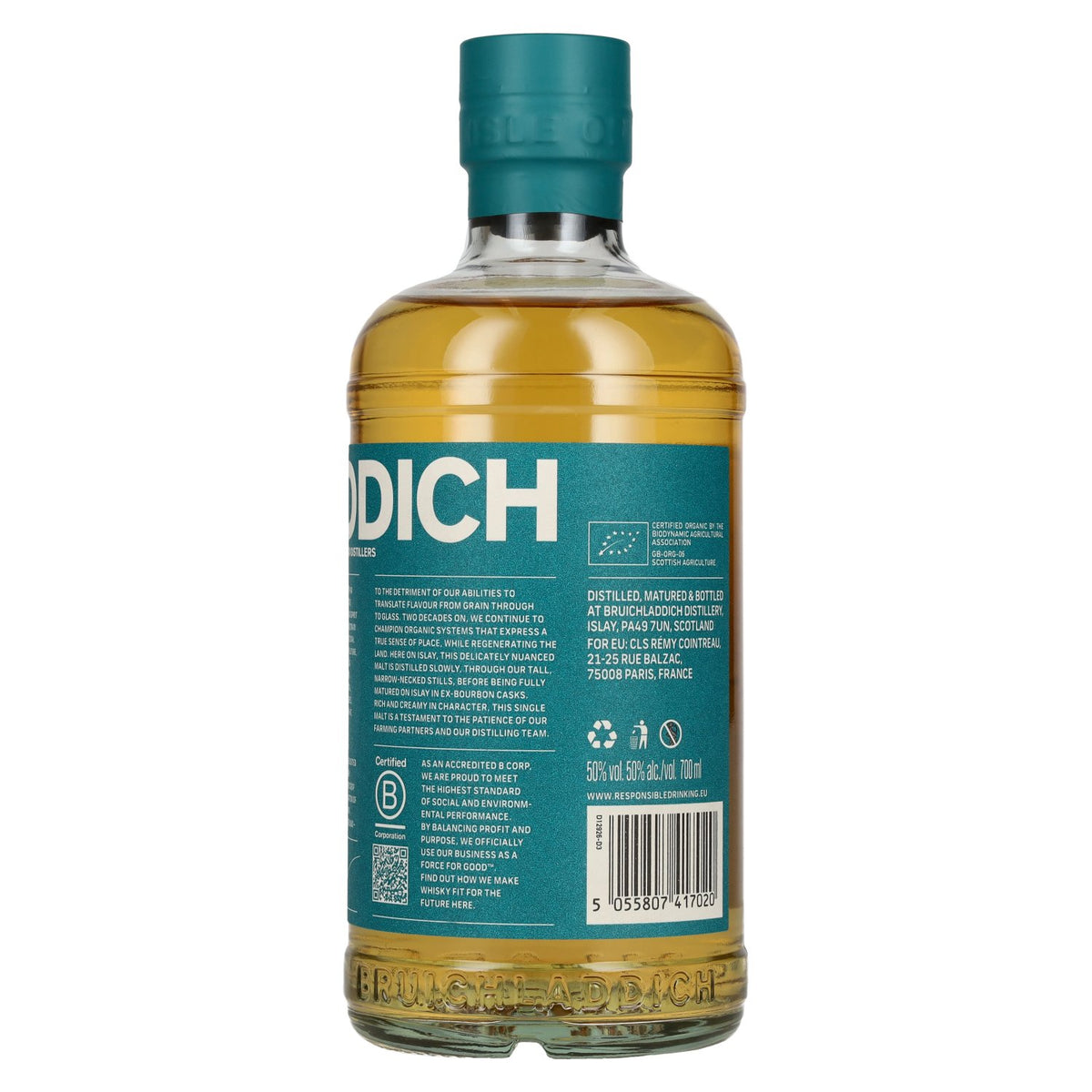 Bruichladdich ORGANIC BARLEY 10 Years Old Islay Single Malt 2012 50% vol. 0,7 l