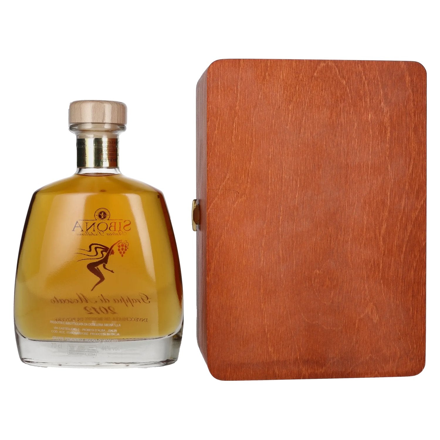Sibona RISERVA SPECIALE Grappa di Moscato MILLESIMATA 2012 44% Vol. 0,7l in houten doos