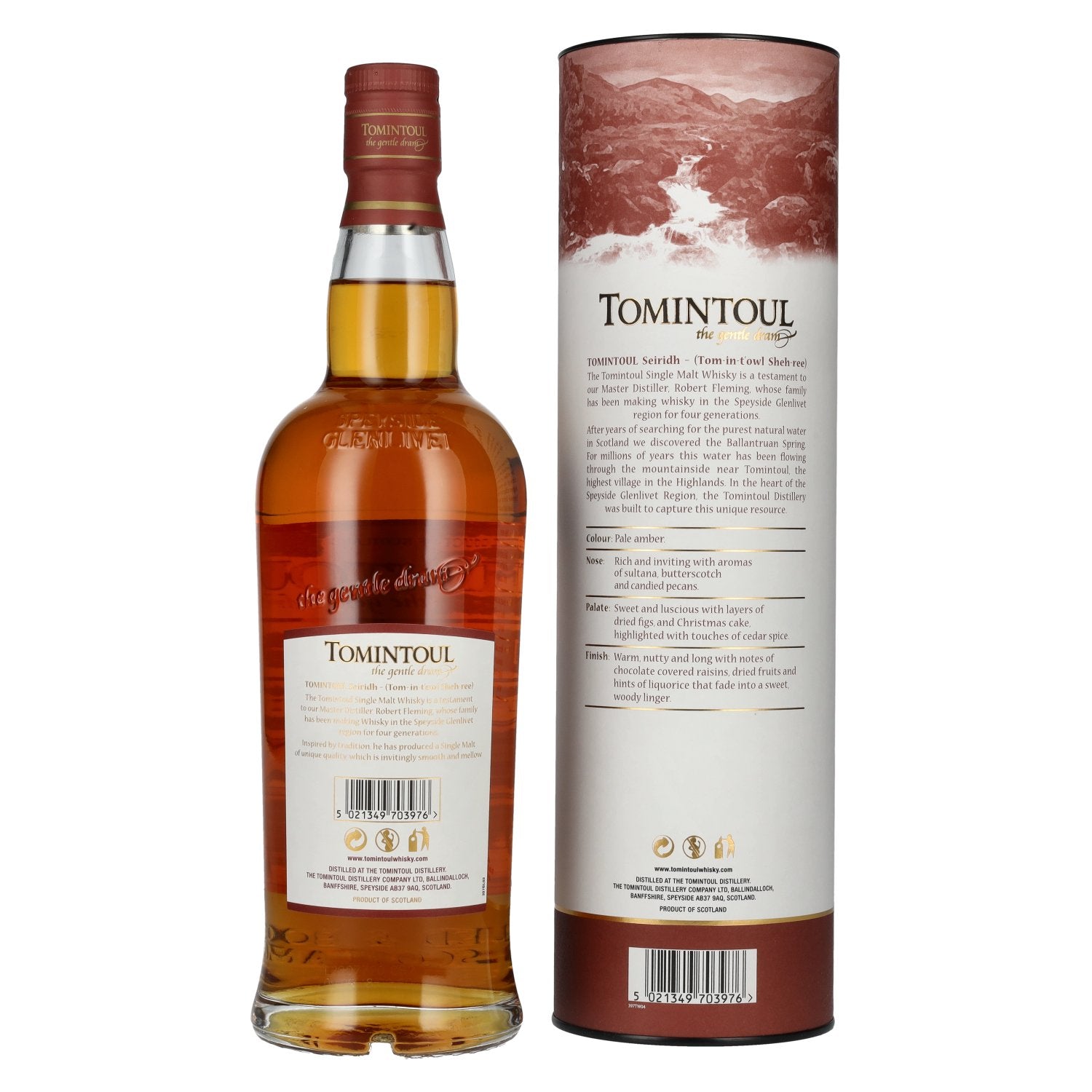 Tomintoul SEIRIDH Speyside Glenlivet OLOROSO SHERRY CASK Limited Edition 40% Vol. 0,7l in geschenkverpakking