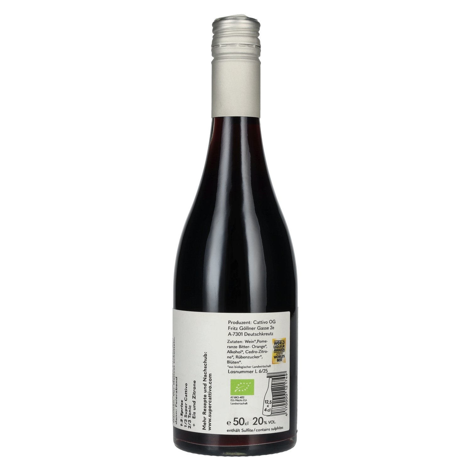 Super Cattivo Pomeranze Organic Bitter Aperitivo 20% Vol. 0,5l