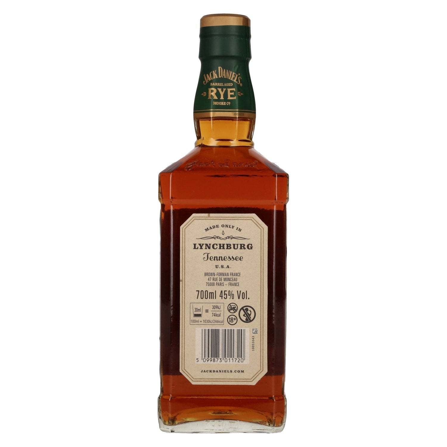 Jack Daniel's Tennessee RYE Straight Rye Whiskey 45% Vol. 0,7l