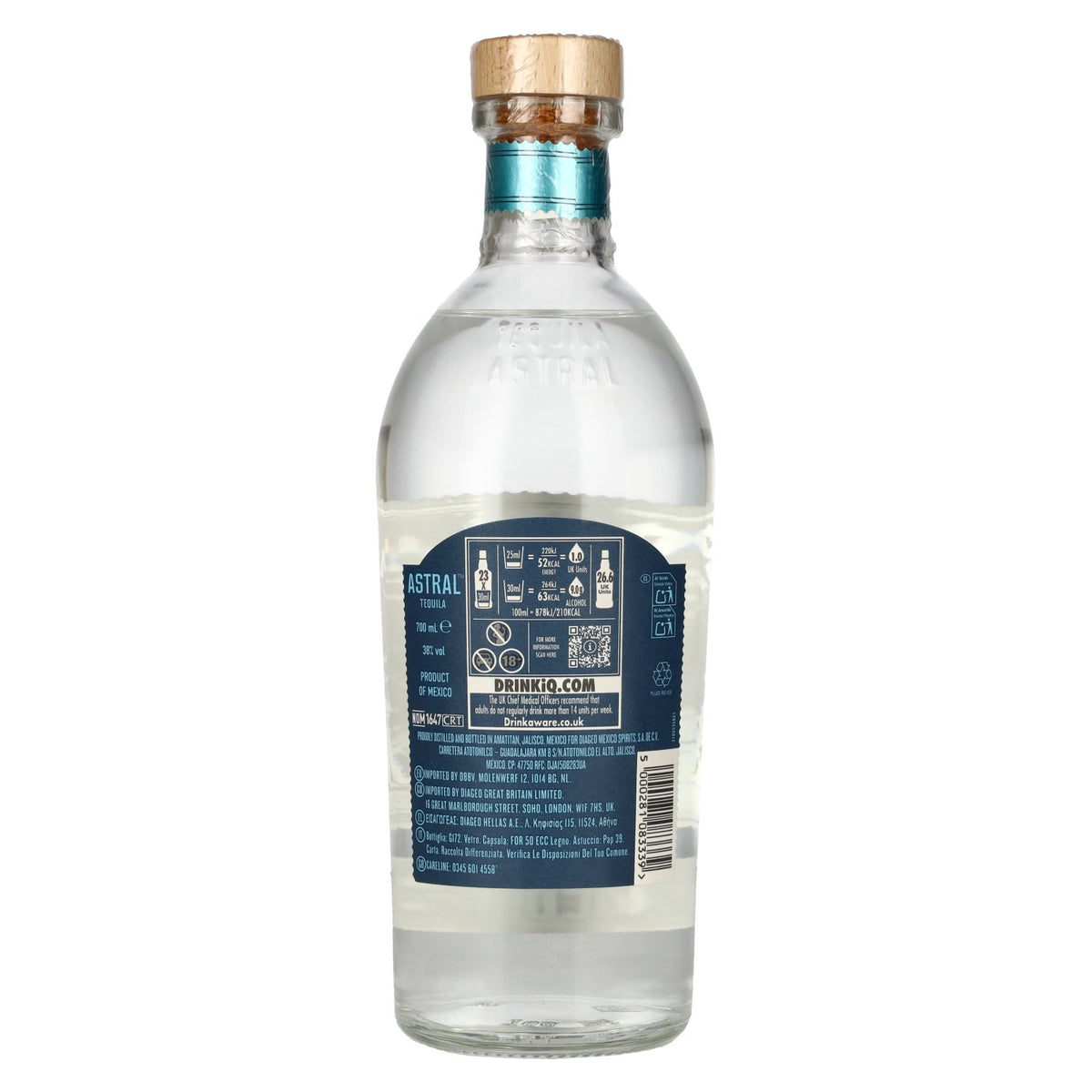Tequila Astral Blanco 100 % agave azul, 38 % vol., 0,7 l