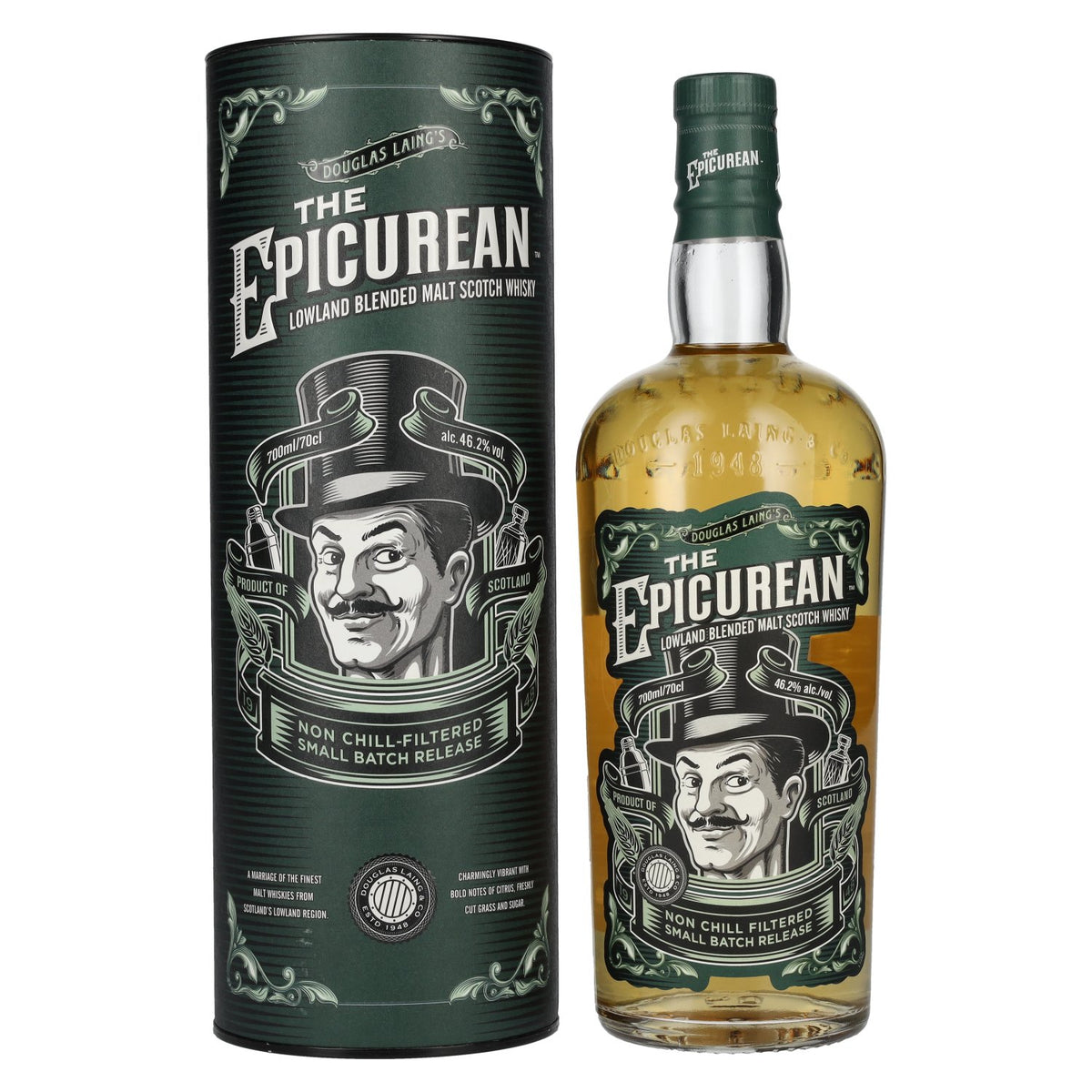 Douglas Laing THE EPICUREAN Lowland Blended Malt 46.2% ABV 0.7l in a gift box