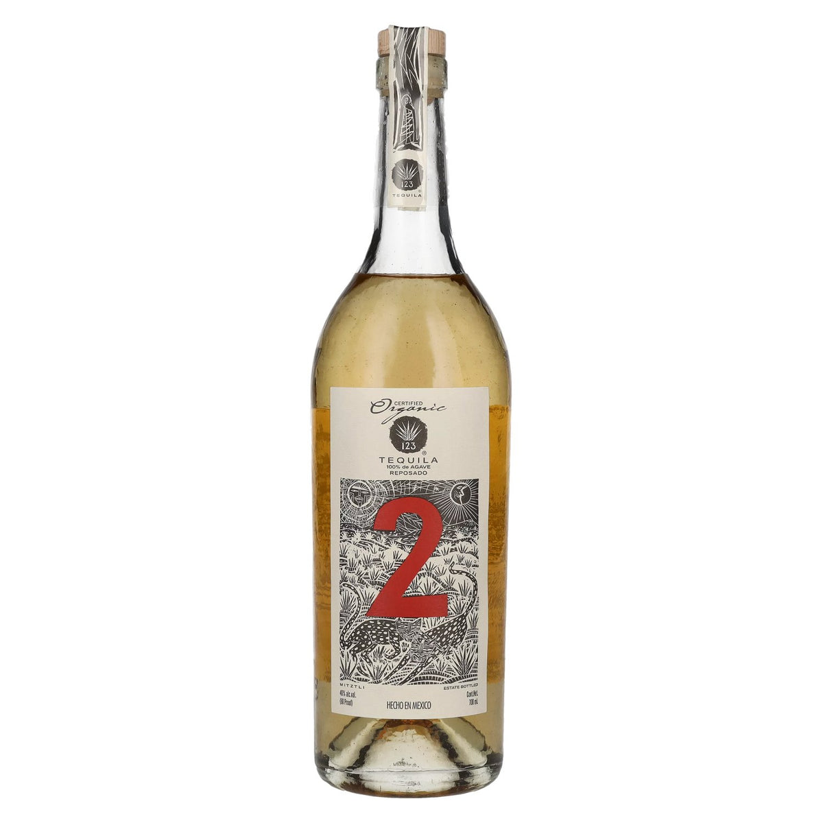 Tequila 123 DOS Reposado 100% Agave Organic 40% vol. 0.7 l