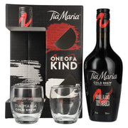 Tia Maria Cold Brew Coffee Liqueur 20% ABV, 0.7 litres, in a gift box with 2 glasses
