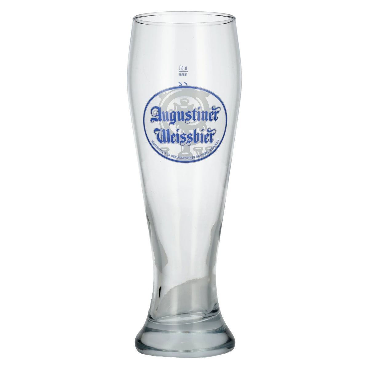 Augustiner wheat beer glass, 0.5 litres, with measurement markings
