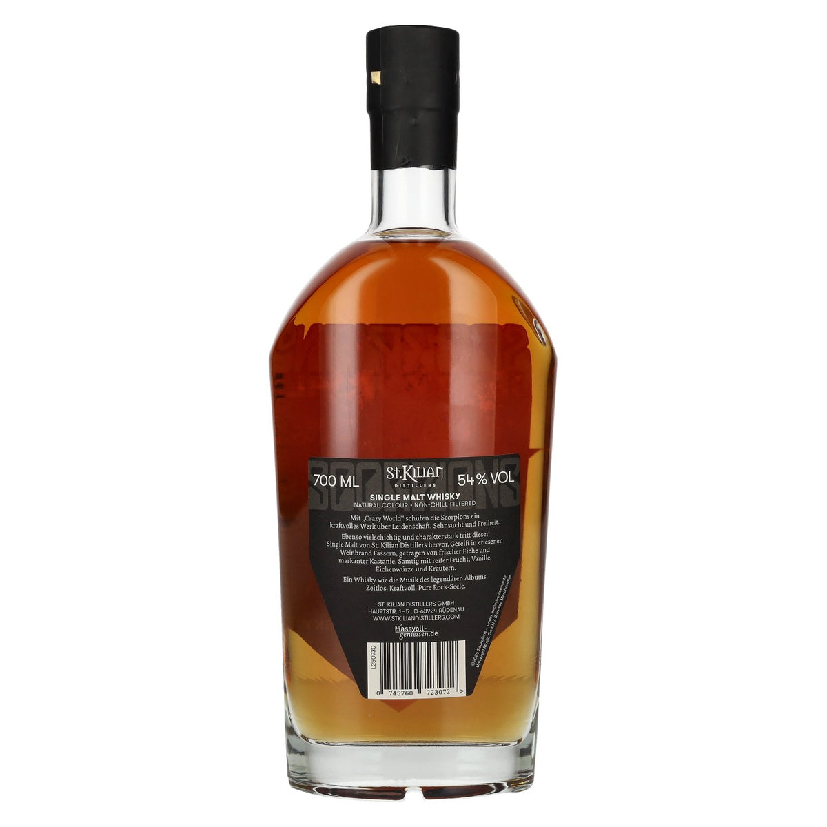 St. Kilian SCORPIONS CRAZY WORLD Single Malt Whisky 54% Vol. 0,7l