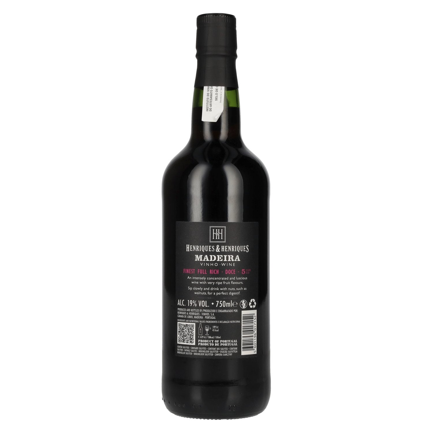 Henriques &amp; Henriques 5 Jaar Oude Fijnste Volle Rijke Doce Madeira Vinho 19% Vol. 0,75l