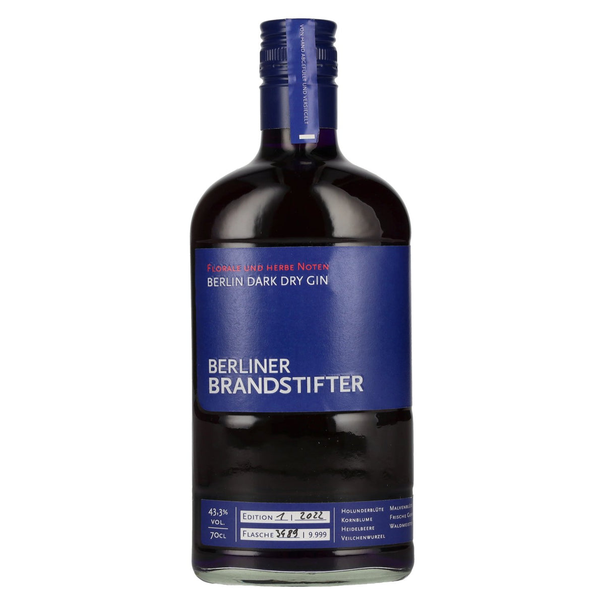 Berliner Brandstifter Berlin DARK Dry Gin Edition 1. 2022 43,3% Vol. 0,7l