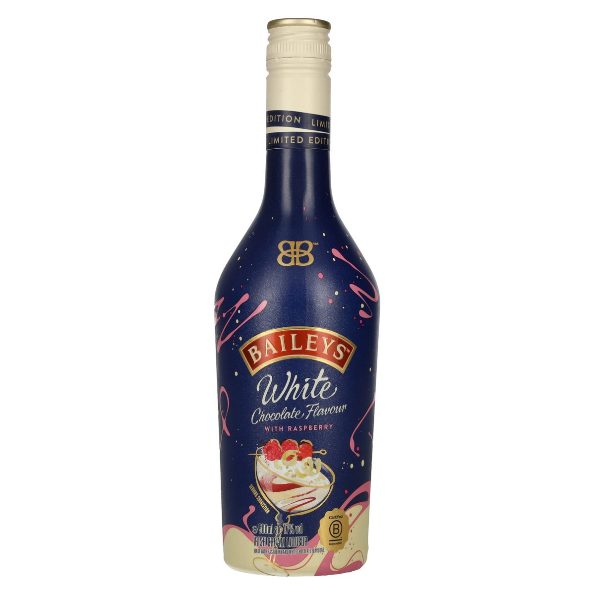 Baileys White Chocolate with Raspberry Irish Cream Liqueur Limited Edition 17% ABV 0.5l