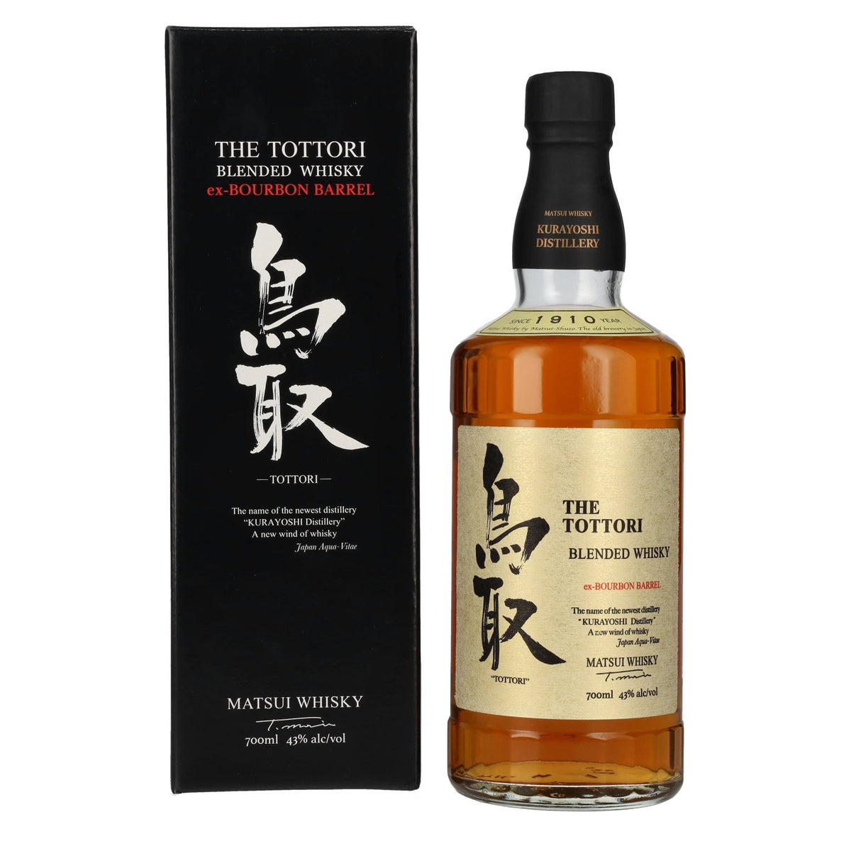 Matsui Whisky THE TOTTORI Blended Japanese Whisky BOURBON BARREL 43% vol. 0.7l in a gift box