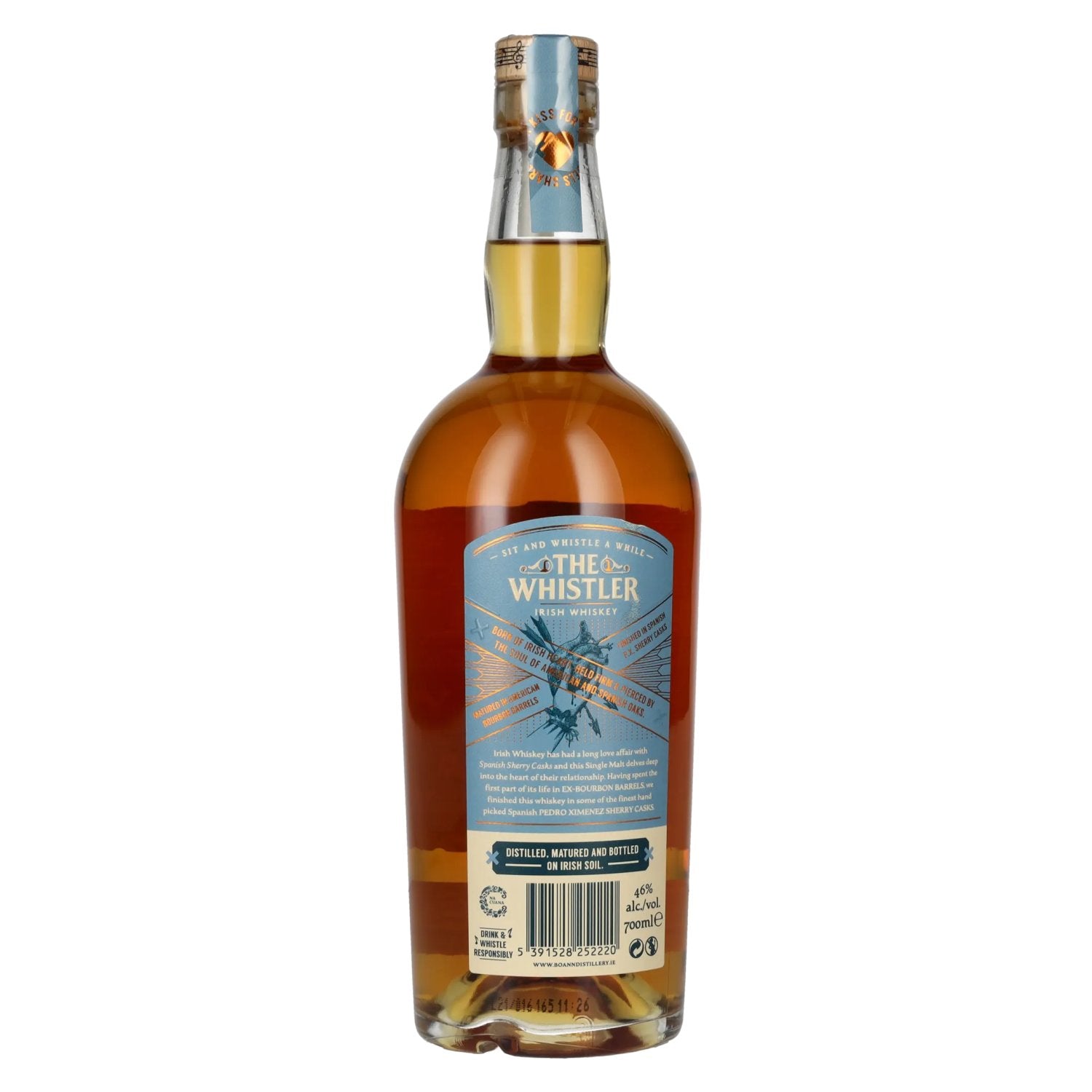 The Whistler Irish Whiskey P.X. I Love You Single Malt 46% Vol. 0,7l