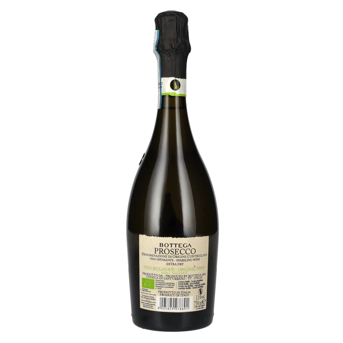 Bottega Prosecco Vino Biologico Spumante Extra Dry DOC 10,5% Vol. 0,75l