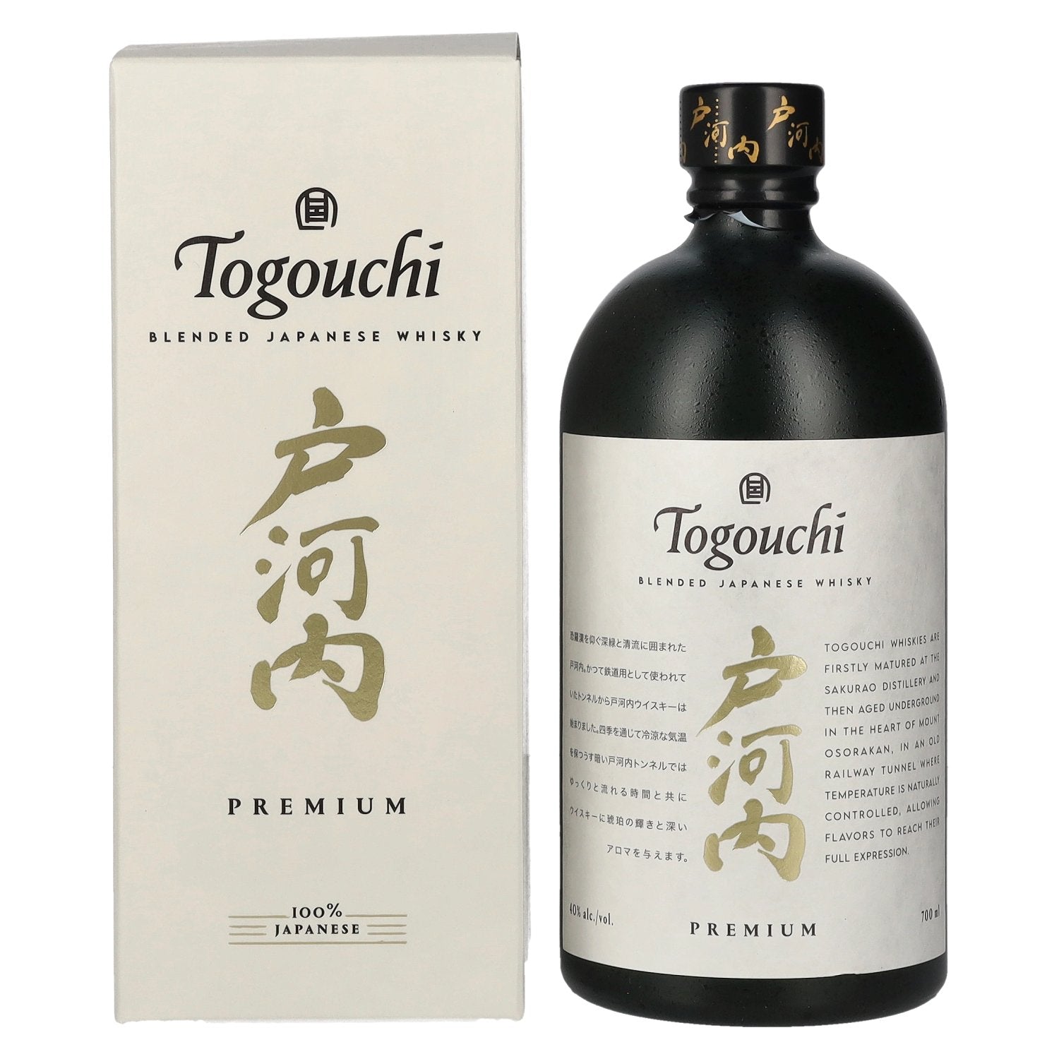 Togouchi Premium Japanese Blended Whisky 40% Vol. 0,7l in geschenkverpakking