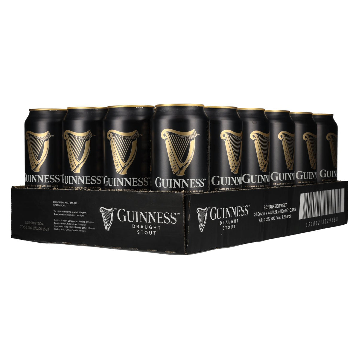 Guinness Draught Stout 4,2 % vol. 24 canettes de 0,44 l (consigne)