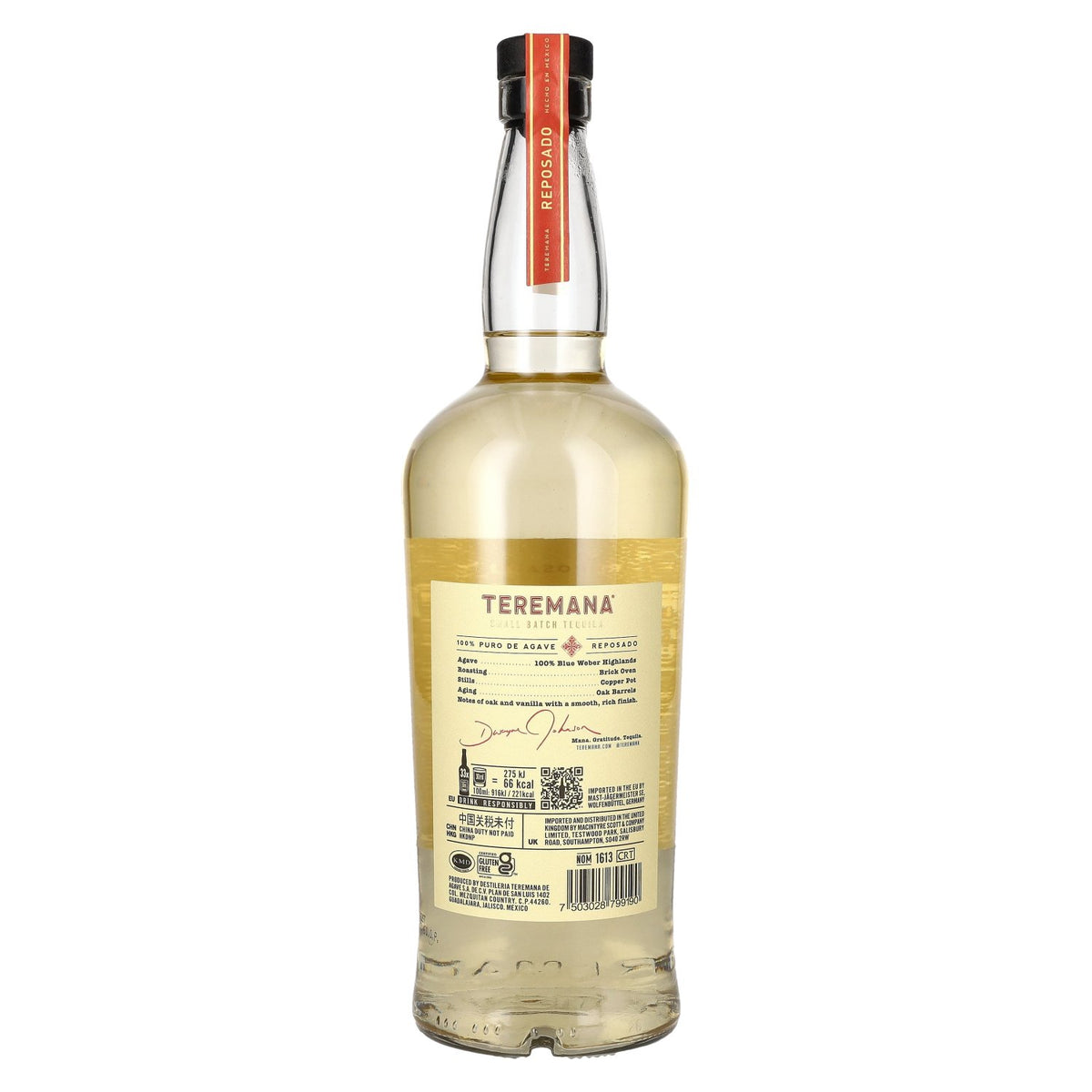 Teremana Tequila Reposado 100% Puro de Agave Small Batch 40% vol. 1 l