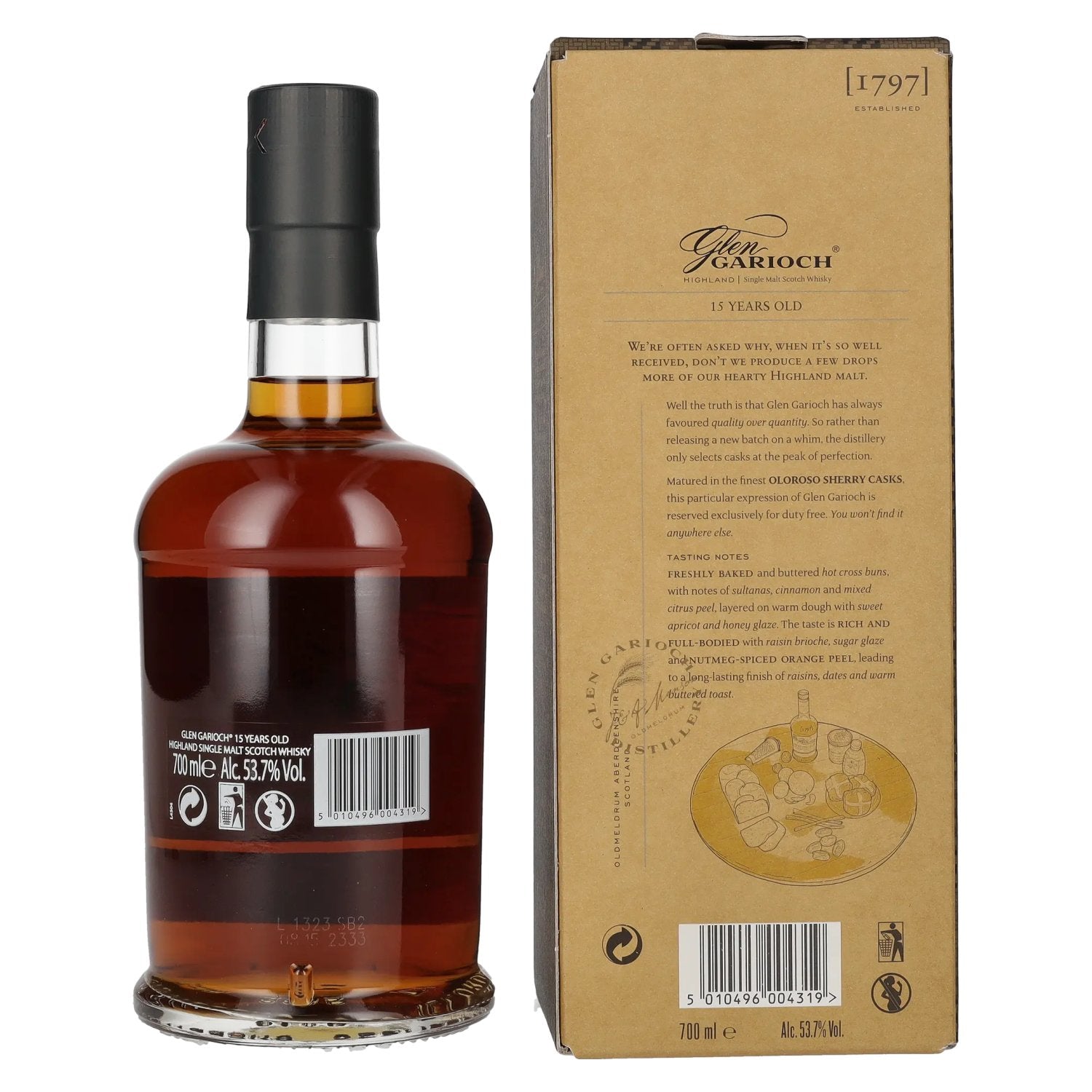Glen Garioch 15 Years Old SHERRY CASK MATURED 53,7% vol. 0,7l en coffret cadeau