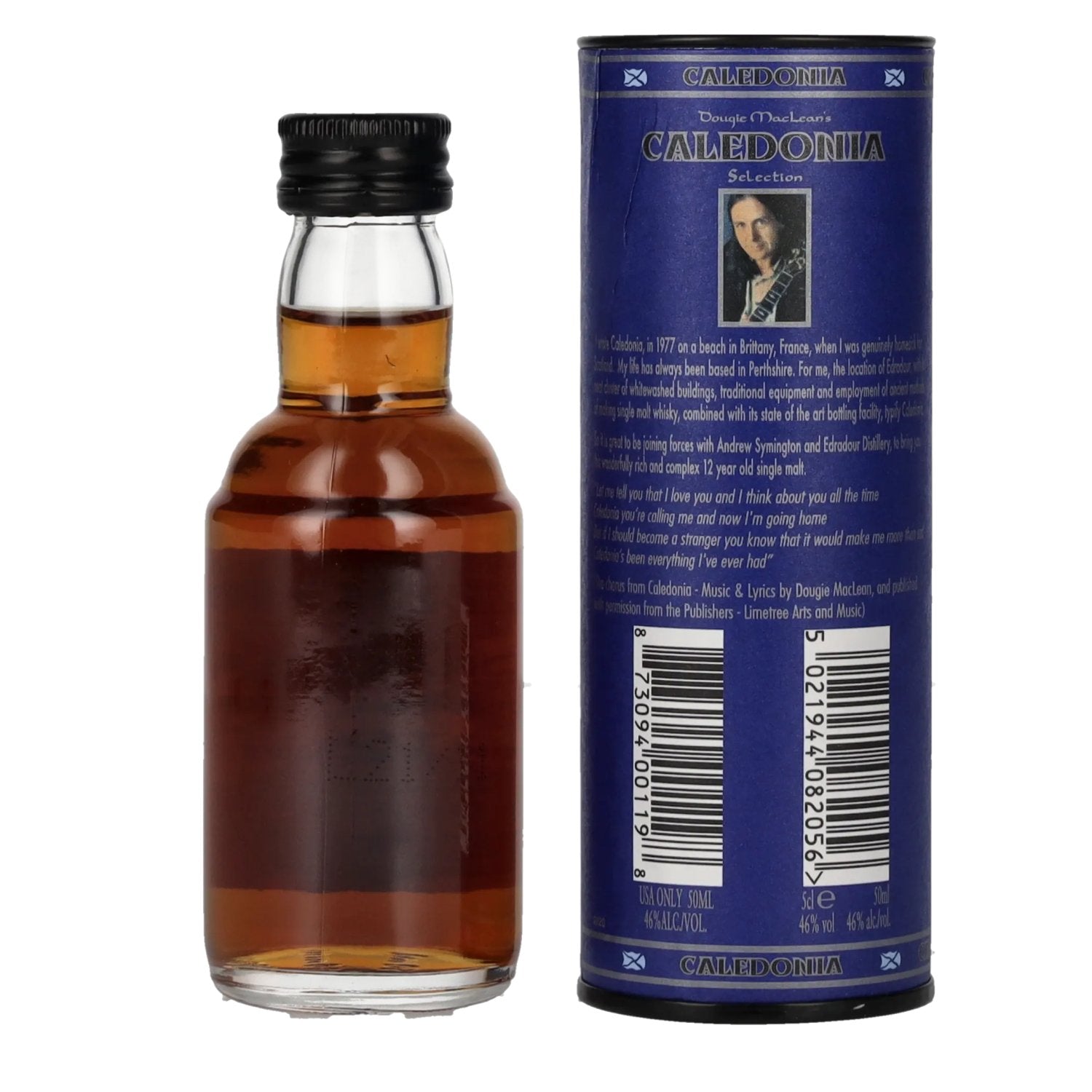 Edradour CALEDONIA 12 Years Old Highland Single Malt 46% Vol. 0,05l in gift box