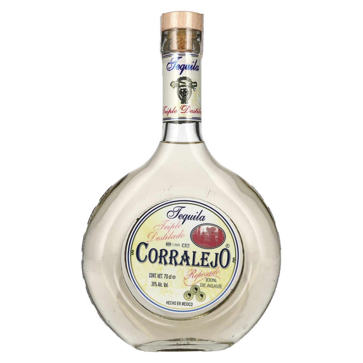 Corralejo Tequila REPOSADO, triple distillation, 100 % d'agave, 38 % vol., 0,7 l