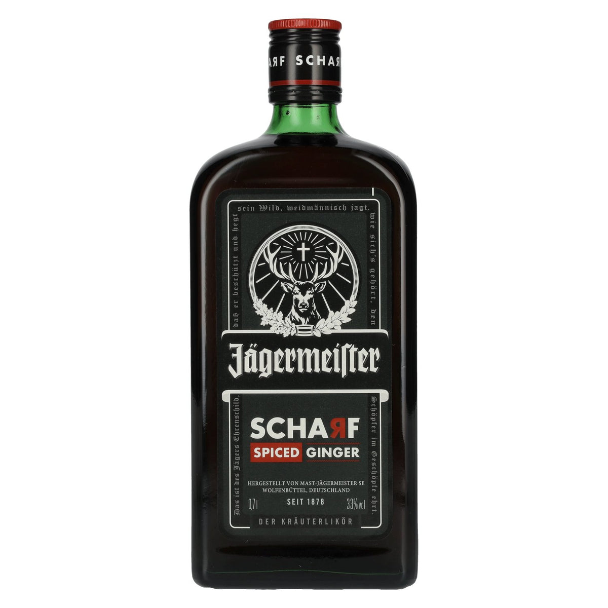 Jägermeister SCHARF SPICED Liqueur au gingembre et aux herbes 33 % vol. 0,7 l