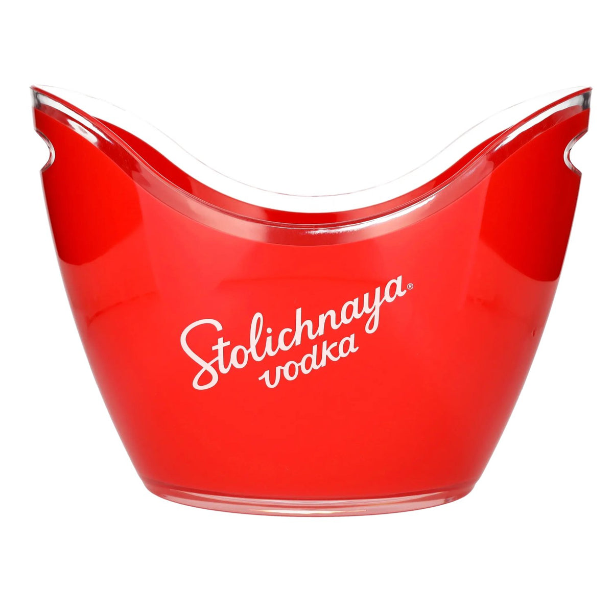 Stolichnaya bottle cooler, red