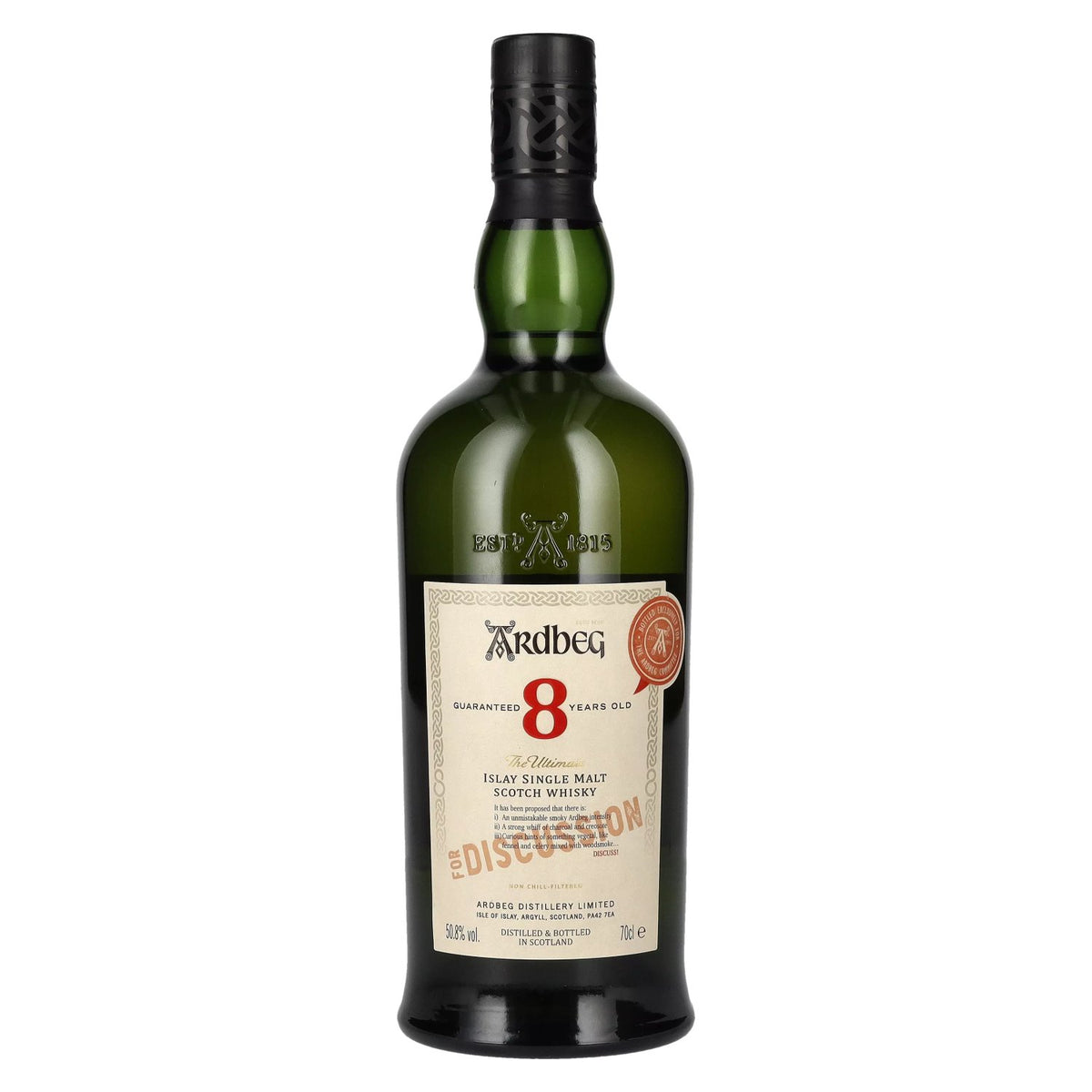 Ardbeg 8 ans d'âge FOR DISCUSSION Single Malt d'Islay 50,8 % vol. 0,7 l