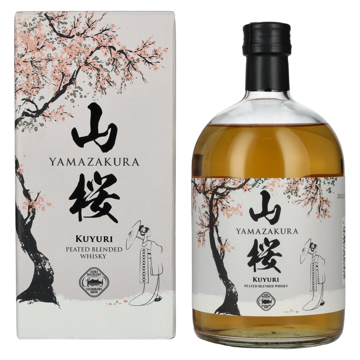 Yamazakura Kuyuri Peated Blended Whisky 46% ABV, 0.7 l, in a gift box