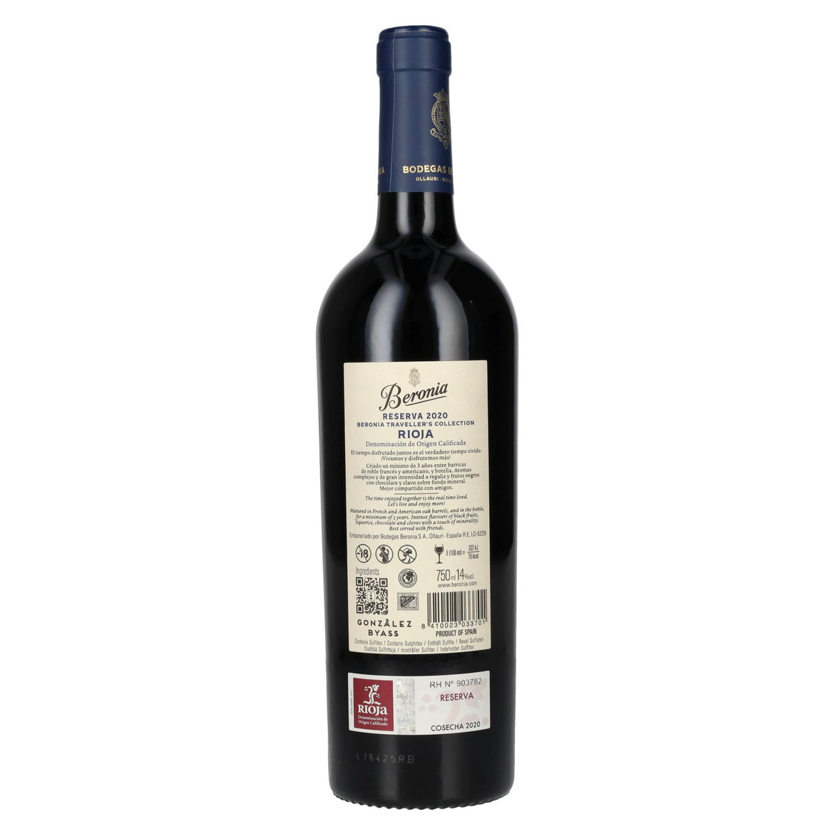 Beronia Reserva Traveller’s Collection Rioja DOC 2020 14% vol. 0.75 l