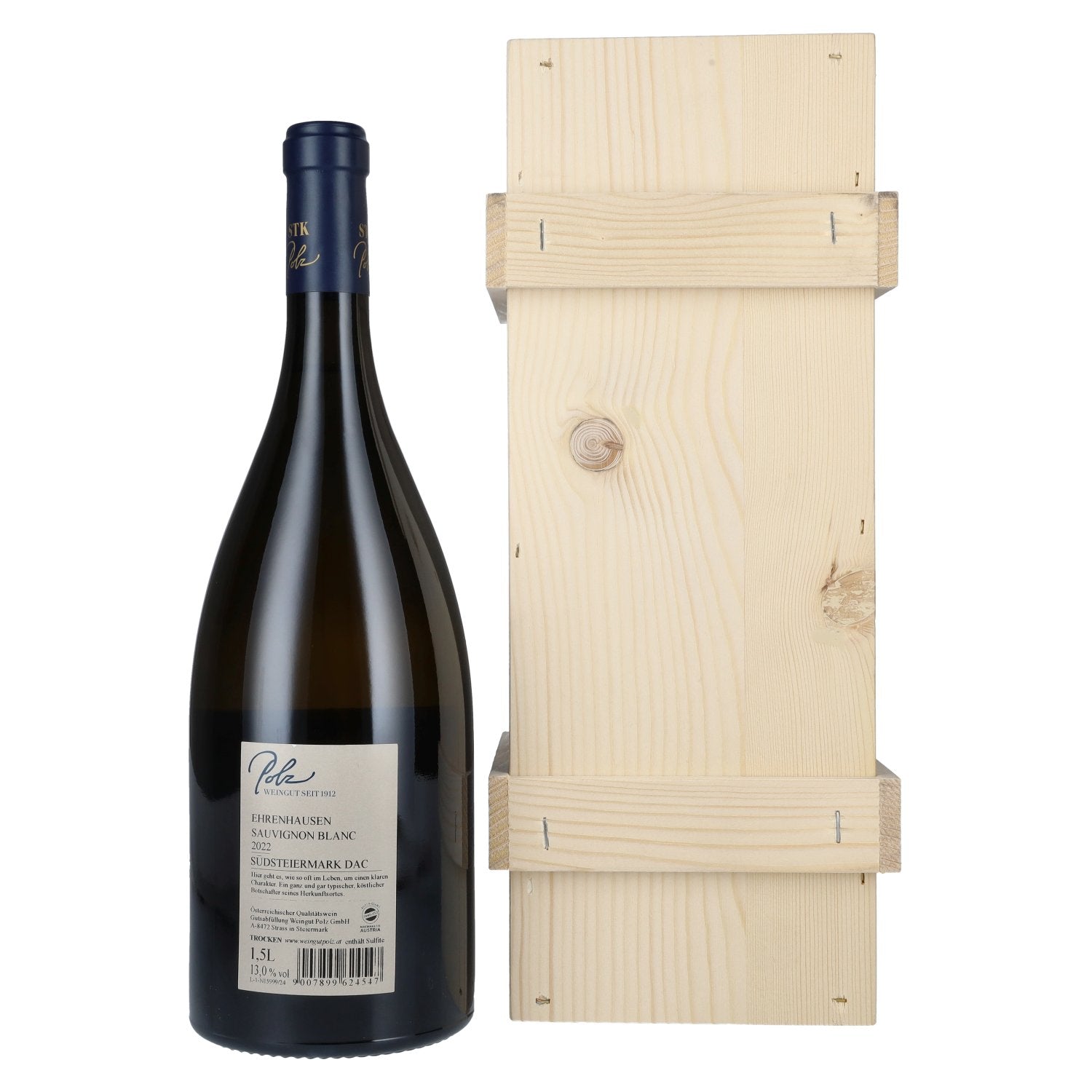 Polz Sauvignon Blanc Südsteiermark Ehrenhausen DAC 2022 13% Vol. 1,5l in Holzkiste