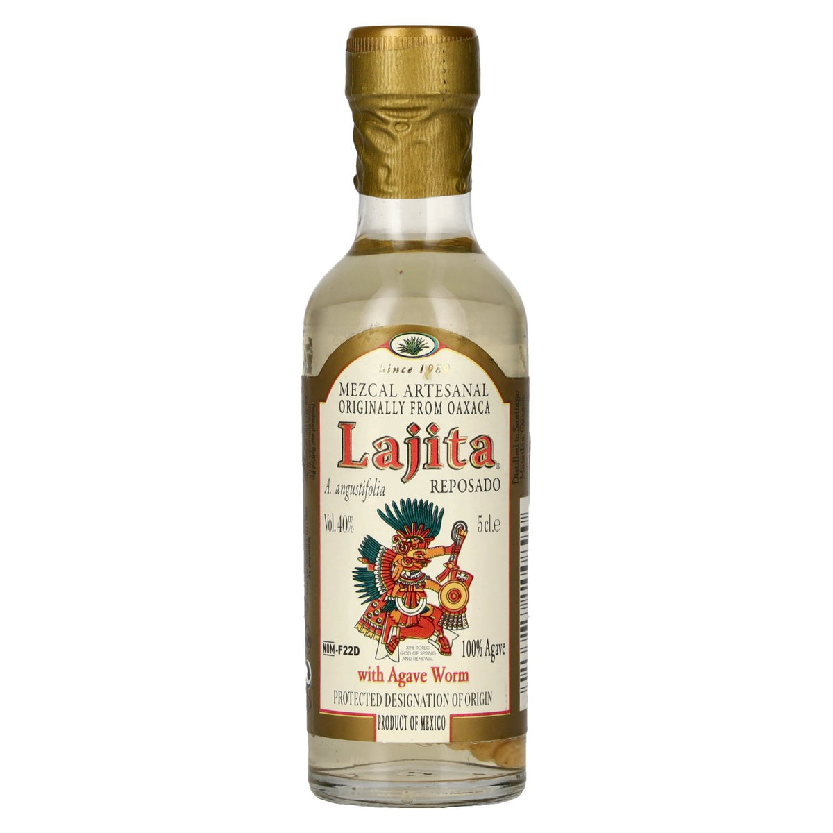 Lajita Mezcal Oaxaqueño met agaveworm 40% vol. 0,05 l