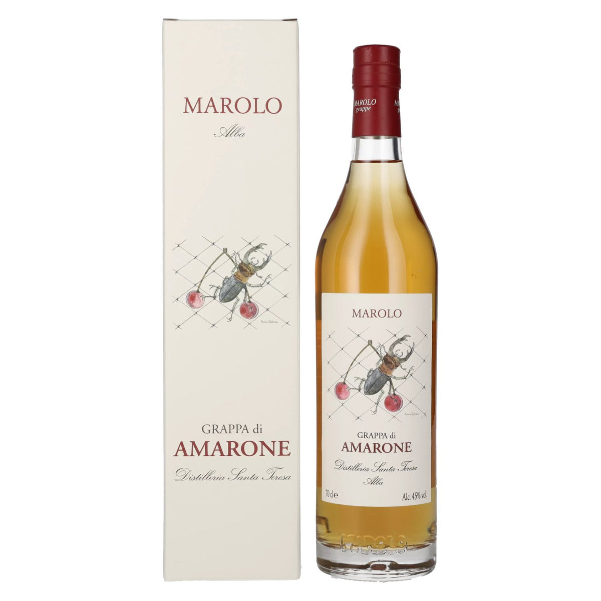 Marolo Alba Grappa di AMARONE 45% vol. 0,7 l in geschenkverpakking