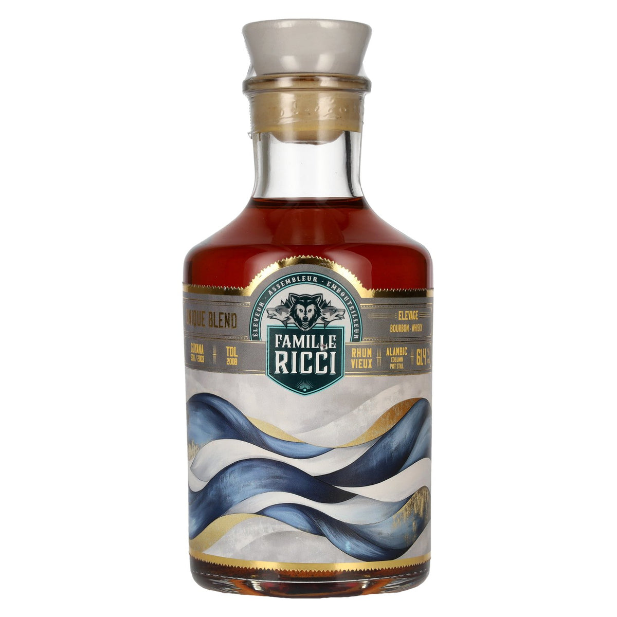 Famille Ricci Unique Blend Guyana 2011/2003 Rhum Vieux 61,4% Vol. 0,5l