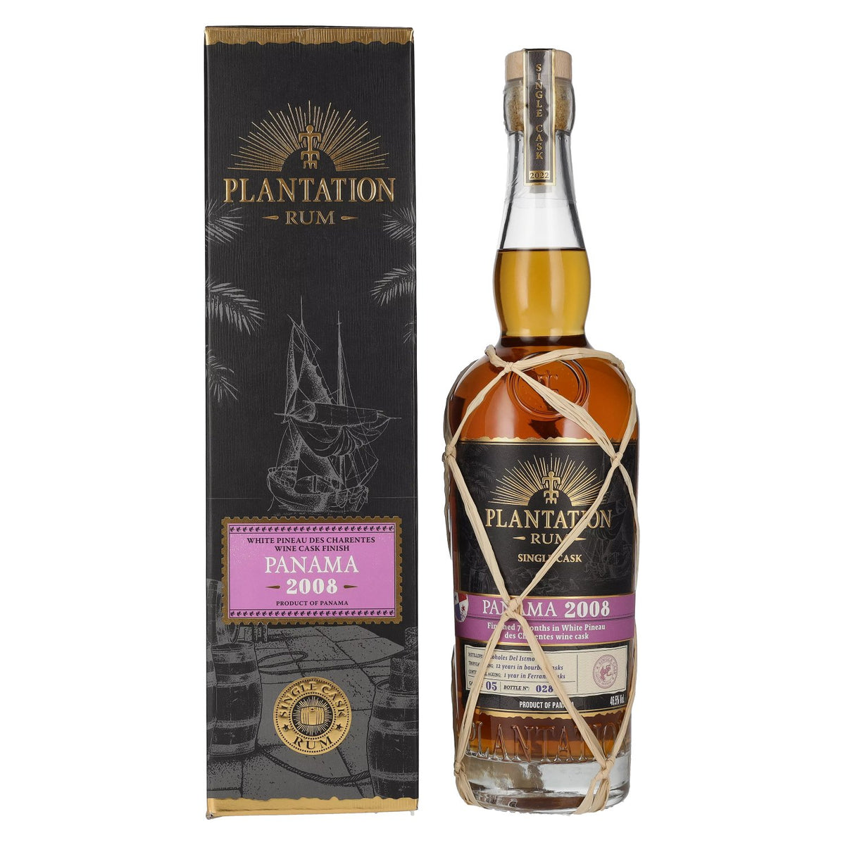Plantation Rum PANAMA Single Cask White Pineau des Charentes Finish 2008 46,5% vol. 0,7 l in geschenkverpakking