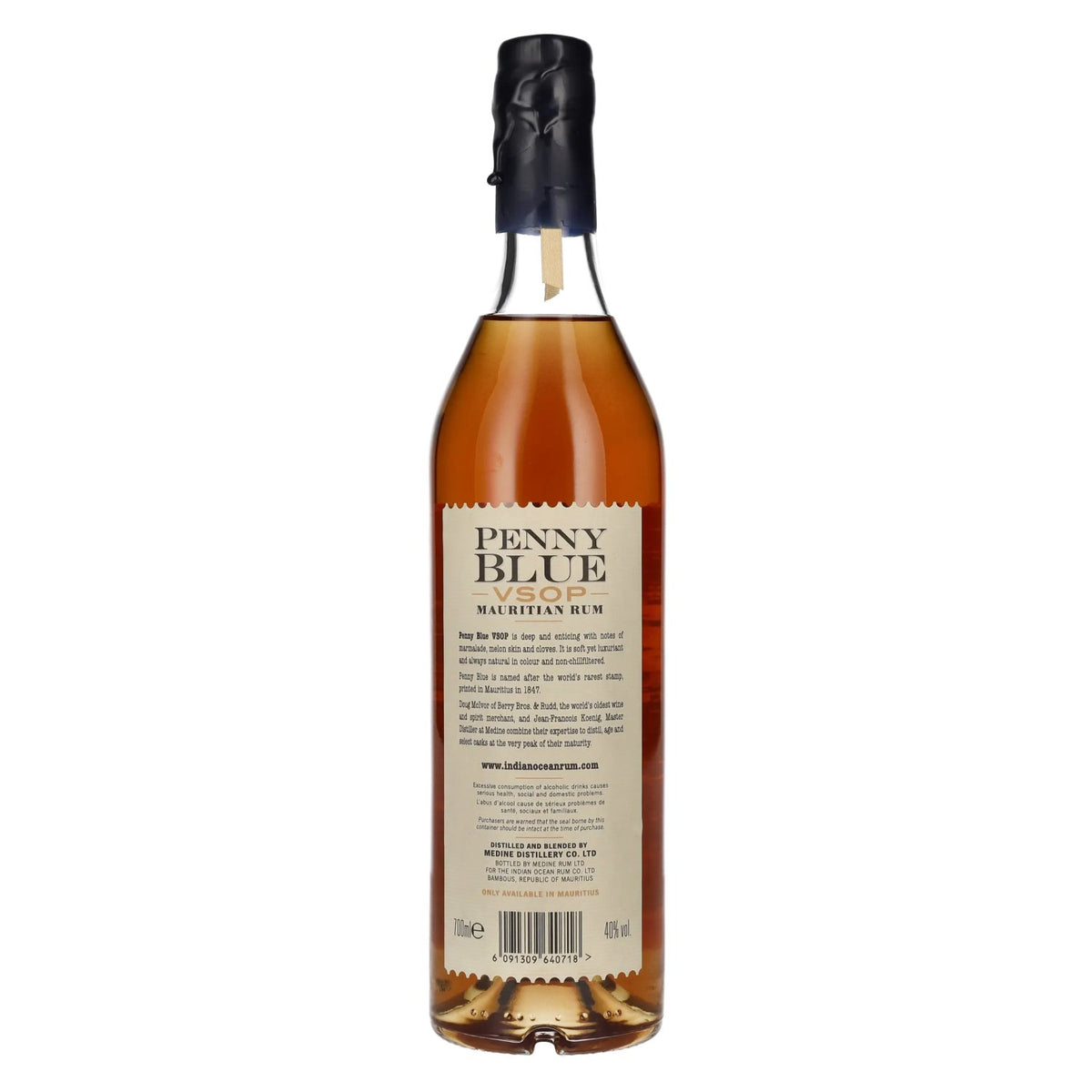 Penny Blue Rum VSOP Single Estate mauricien, 40 % vol., 0,7 l