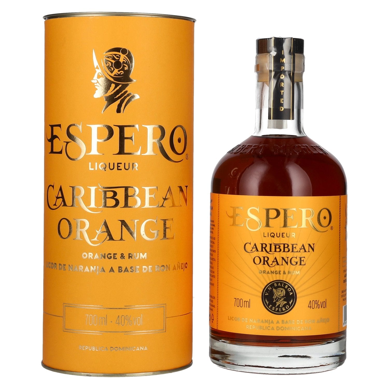 Ron Espero Caraïbische sinaasappellikeur 40% vol. 0,7l in geschenkverpakking