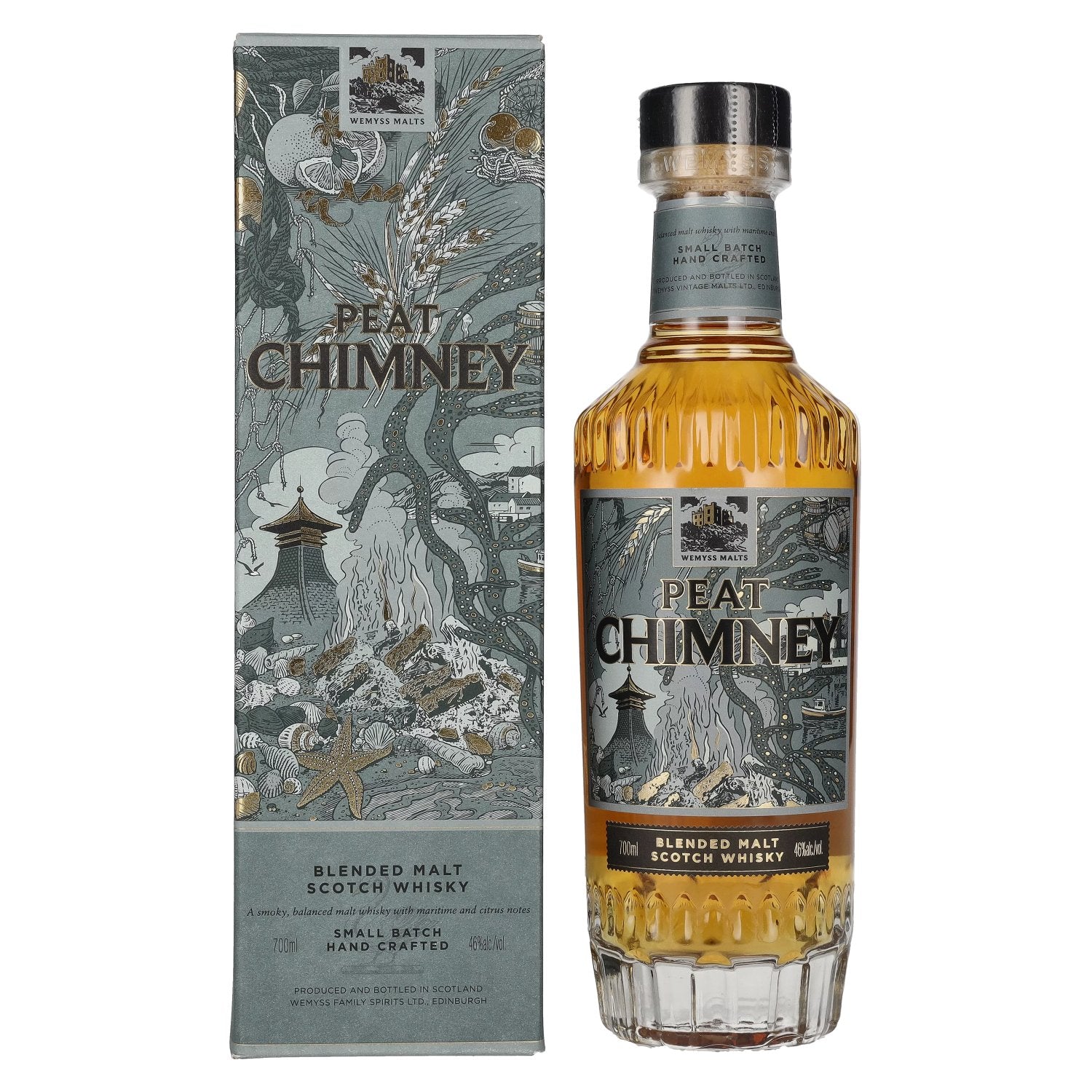 Wemyss Malts Peat Chimney Blended Malt Scotch Whisky 46% Vol. 0,7l