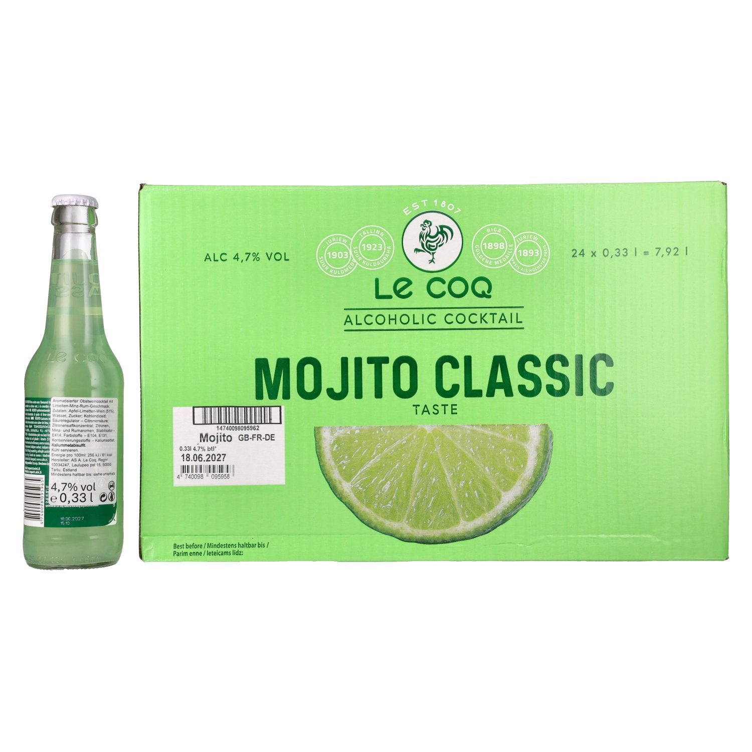 Le Coq MOJITO CLASSIC 4,7% vol. 24 x 0,33 l