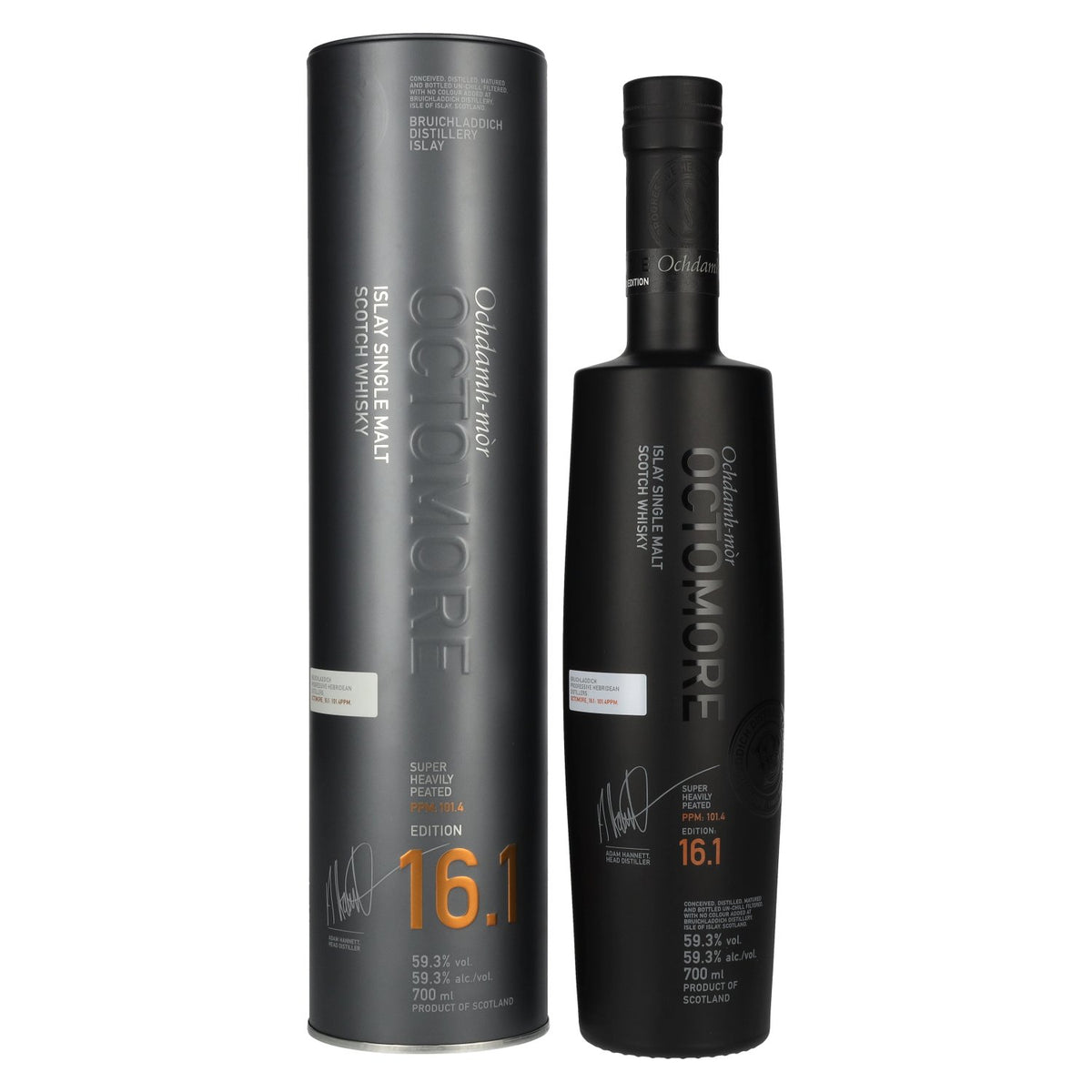 Octomore EDITION: 16.1 Super Heavily Peated Islay Single Malt Release 2025 59.3% ABV 0.7l in a tin box