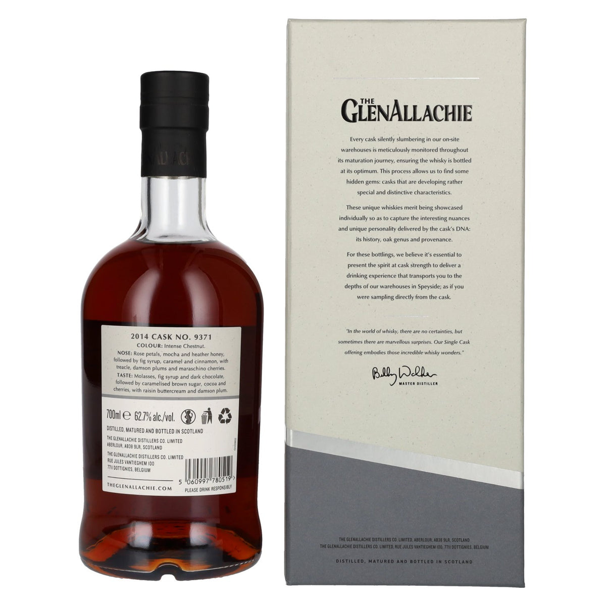 The GlenAllachie 12 ans d'âge PEDRO XIMÉNEZ SHERRY HOGSHEAD 2014 62,7 % vol. 0,7 l dans un coffret cadeau