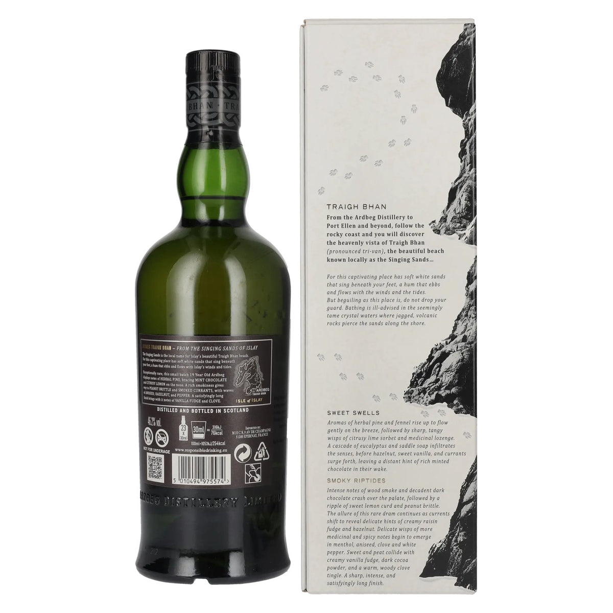 Ardbeg TRAIGH BHAN 19 ans d'âge, lot n° 4, 46,2 % vol., 0,7 l, dans un coffret cadeau