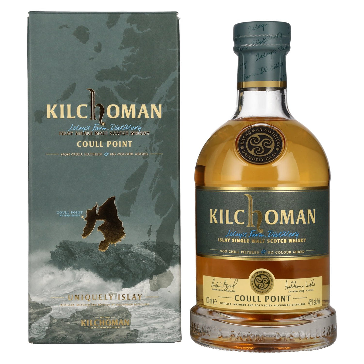 Kilchoman COULL POINT Islay Single Malt Scotch Whisky 46% vol. 0,7 l in geschenkverpakking