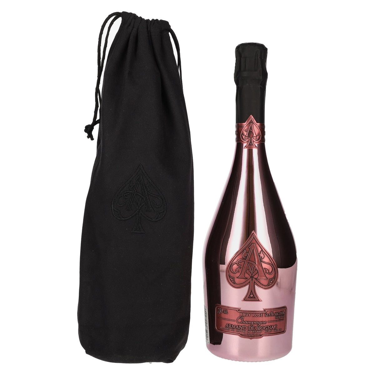 Champagne Armand de Brignac Rosé Brut 12,5 % vol., 0,75 l, dans un sac en velours