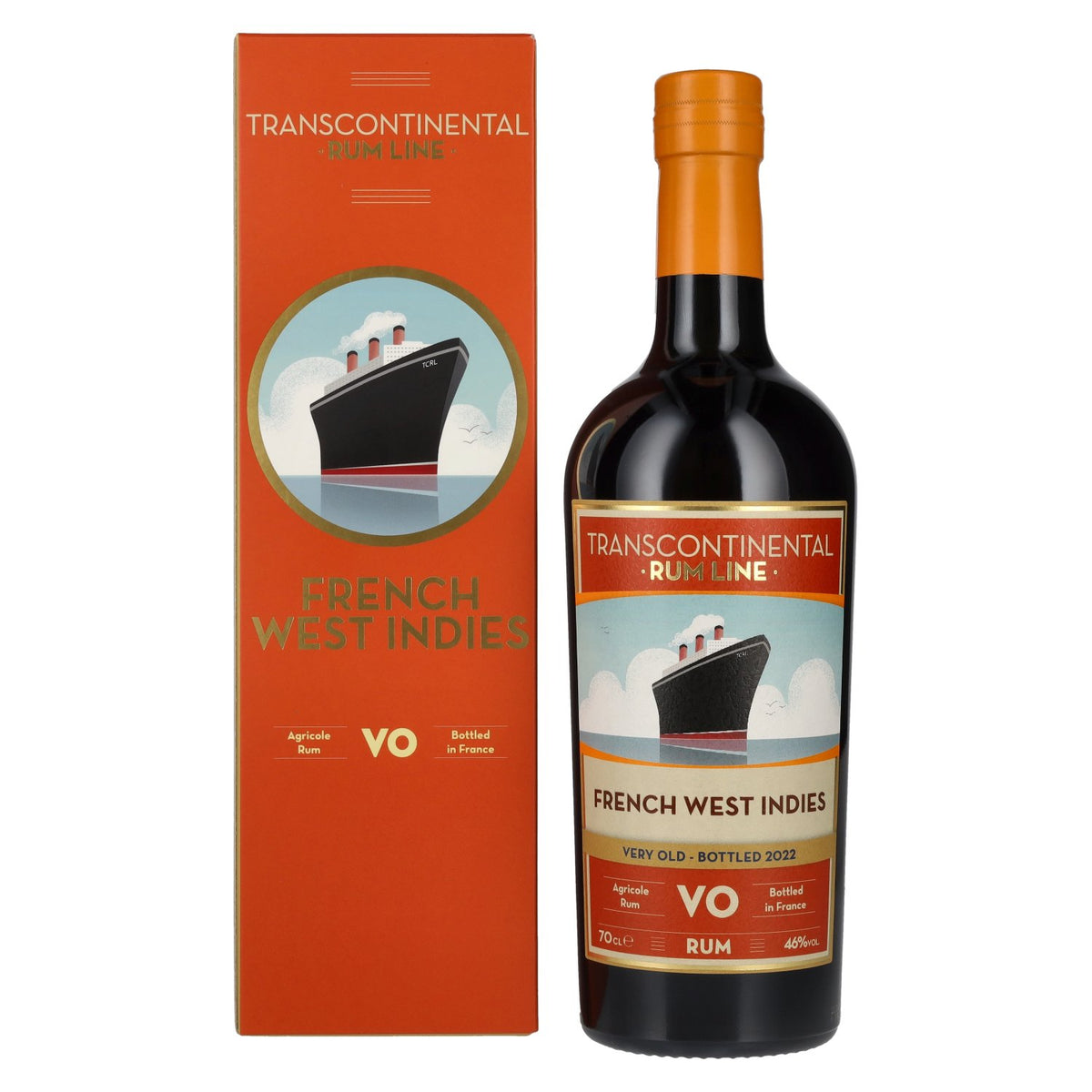 Transcontinental Rum Line FRENCH WEST INDIES VO Rum 2022 46% ABV 0.7l in a gift box