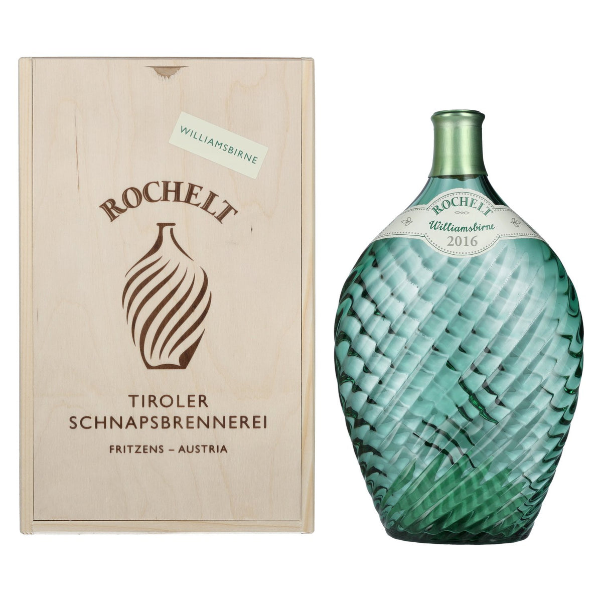 Rochelt Williams Pear 2016 50% ABV 0.7 l in a wooden crate